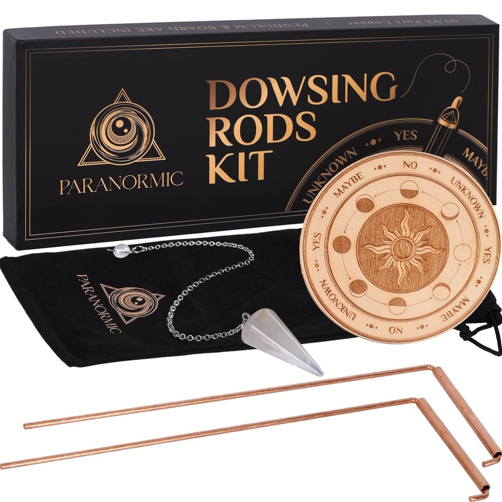 PARANORMIC 99.9% Pure Copper Dowsing Rods – Professional Clear,Gold,White