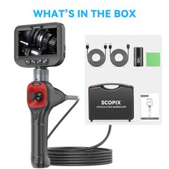 50%OFF SCOPIX Endoscope Camera Articulating Borescope 4-Way Inspection Snake Cam