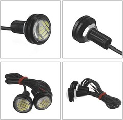Eagle Eye LED Lights, 10Pcs 23mm Eagle Eye High Power 4014 12SMD 12V Car Fog DRL