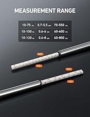 Pencil Tire Pressure Gauge (10-75PSI, 100PSI, 120PSI), Valve Caps with Case, Sta