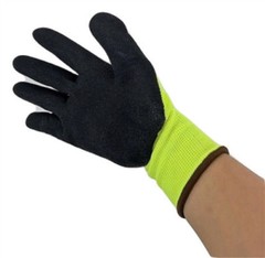100 Pairs Safeguard High Visible Green Knit Latex Palm Coated Nylon Work Gloves
