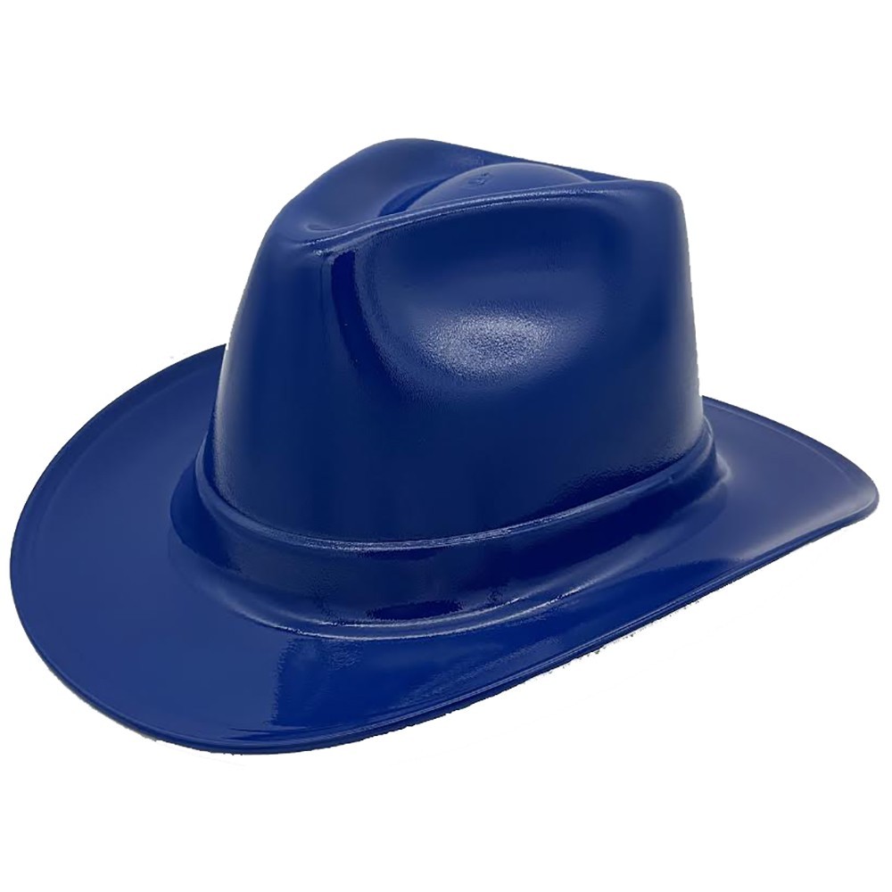 Occunomix Western Cowboy Hard Hat with Ratchet Suspension in Royal Blue