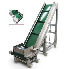 Electric PVC Belt Climbing Conveyor Inclined Conveyor for Assembly Lines 7.8″ W