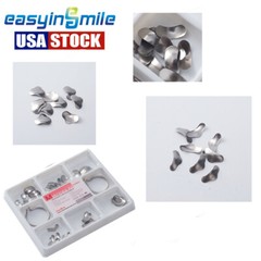 100Pcs Dental Matrix Bands Kit Sectional Contoured Matrices Refill 50 μm&2 Ring