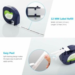 20PK DYMO LetraTag Tape Refills 91330 12mm White Paper Compatible for LT-100H XM
