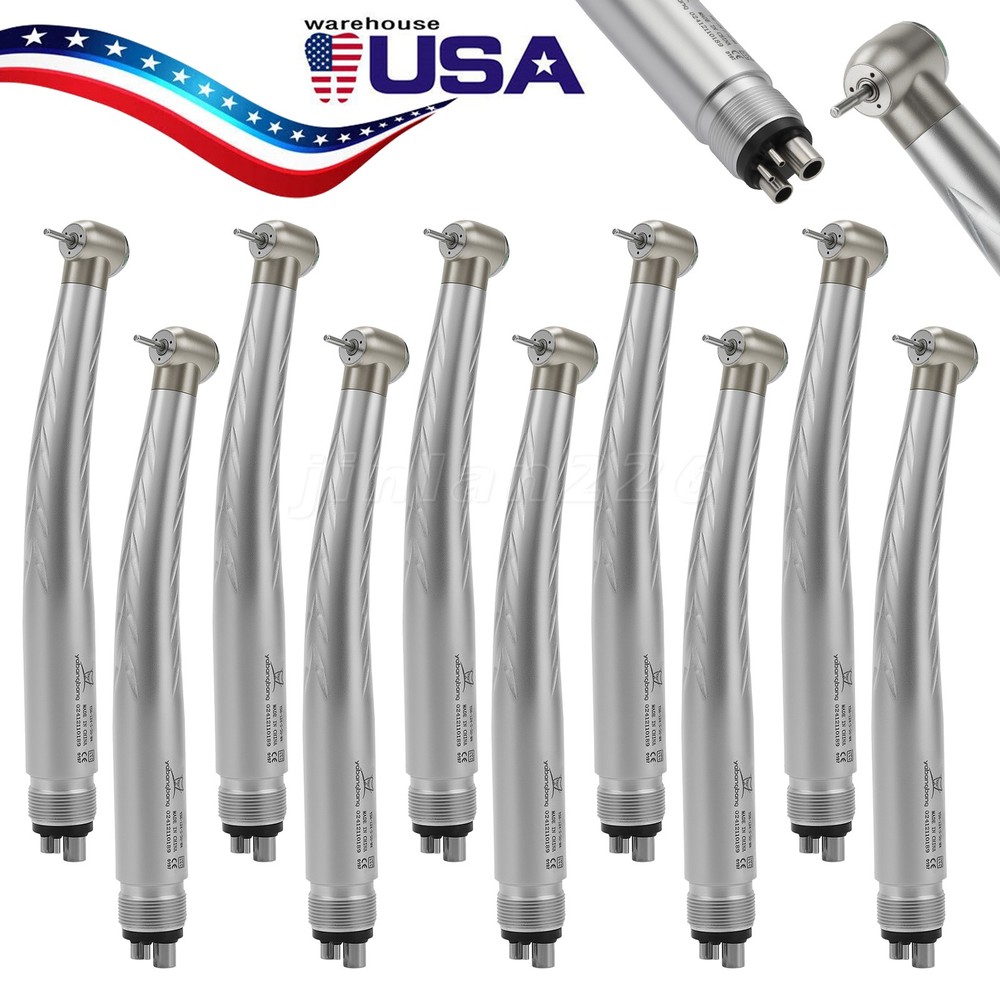 10 Packs NSK Style Dental High Speed Handpiece Push Button 4Hole Air Turbine USA