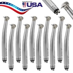 10 Packs NSK Style Dental High Speed Handpiece Push Button 4Hole Air Turbine USA