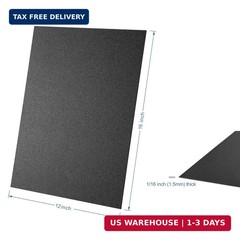 KAITELA ABS Plastic Sheet 12″ x 16″ x 0.060″ Thick Black Moldable Flexible Therm