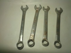 4 Vintage TRUECRAFT Combination Wrench 12pt Alloy Steel Palmera Spain 5/8 &11/16