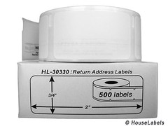 DYMO 30330 Direct Thermal Return Address Labels (3/4″ x 2″) – (2) Rolls of 500