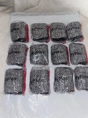 12 Pair Ansell HyFlex 11-801 Size 7 (Small) Gloves