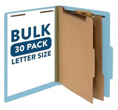 Blue Summit Supplies 30 Letter Size Light Blue Classification Folders, 2…