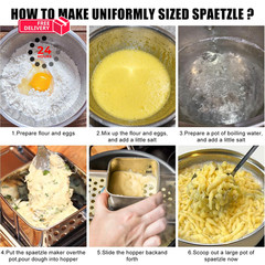 Premium Grade Stainless Steel Spaetzle Maker with Comfort 11 x 33cm, Sliver