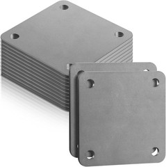12 Pcs A36 Steel Plate 4×4 Inch 3/8 Inch Diameter