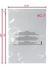 Yens #7 (14.5″x19″) – 1000pcs/Box Clear Plastic bags -with warning citation