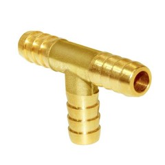 Brass 1/4″ Barb Tee Fittings T-Shaped 3 Ways Union 1/4″ Hose Pipe Fitting for…