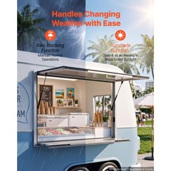 Uimoso 48×36 in Aluminum Alloy Concession Window with Folding Shelf