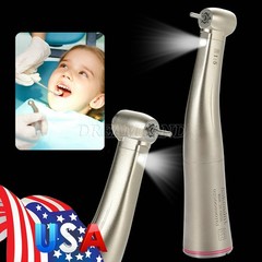 NSK Style LED Dental Electric Handpiece 1:5 Contra Angle Fiber Optic High Speed