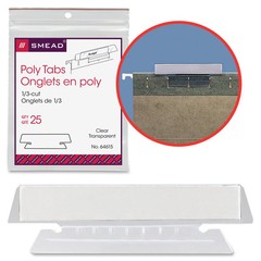 Heavy Duty 1 3 Cut Clear File Tabs 25 Pack for Organizing Hanging Folders