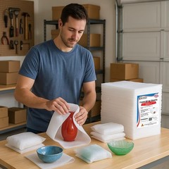 100 Foam Wrap Cushioning Sheets 12x12x1/16 packing materials for fragile items
