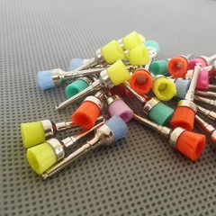 100 PCS Mixed Color Nylon Latch Flat Polishing Polisher Prophy Bowl Dental Brush