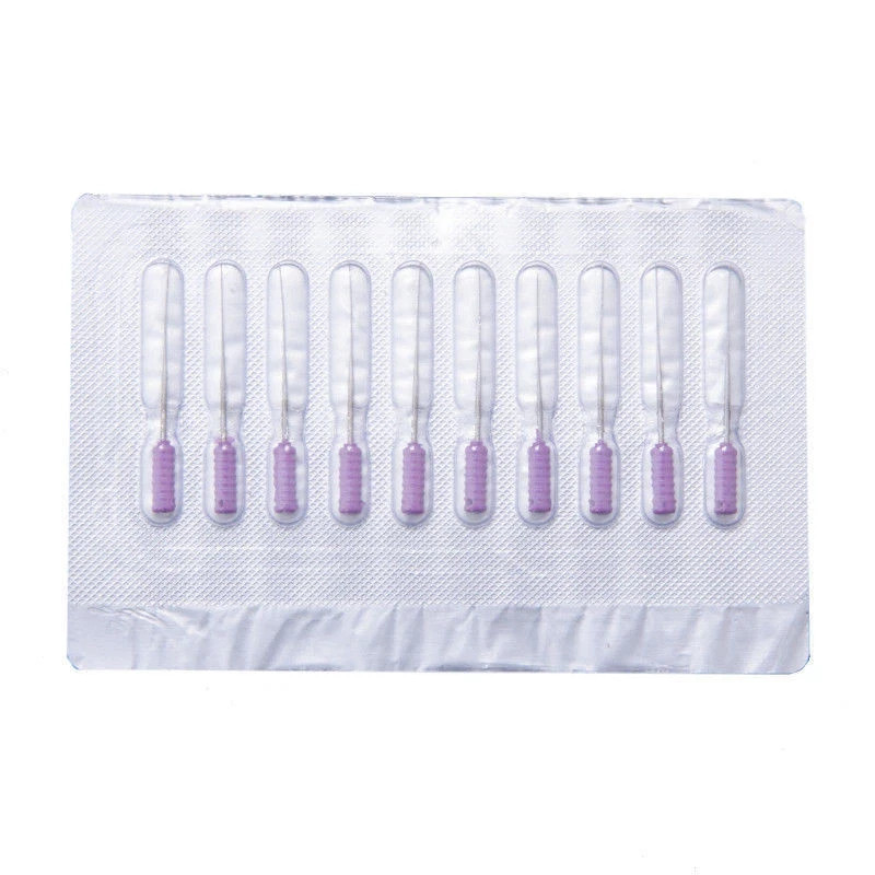 1-10Pack Dental Endodontic Nerve Broach Barbed Needles Handle 21/25mm 20-60#