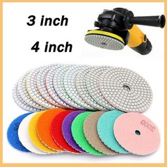 Diamond Polishing Pads 3 or 4 inch Wet/Dry Granite Glass Stone Concrete Marble
