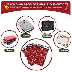 Christmas Poly Mailer 10×13 100 Pack – Holiday Bags for Clothing, Strong Thic…