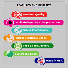 FOR CHILDREN AGES 5-12 YEARS | Laminated Vinyl Decal Sticker Label