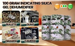 100g 2 Packs Silica Gel Canister Reusable Indicating Desiccant Dehumidifier