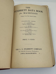 2 Books – Vintage Starrett Data Book Machinists & Norton Tool Room Grinding
