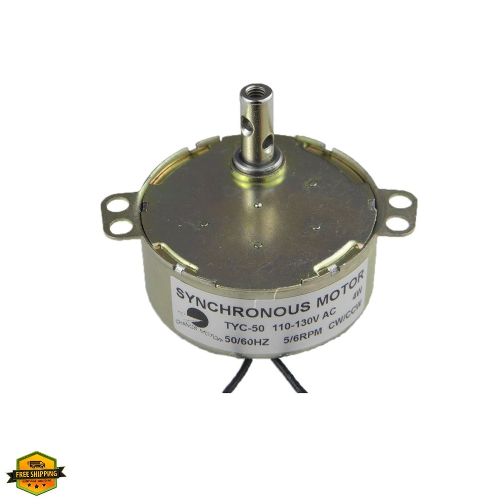 Small Synchronous Gear Motor 110V AC 5-6RPM CW/CCW Torque 4Kg.cm Electric Syn…