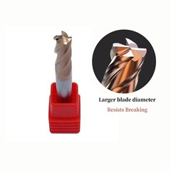 5 Pcs 6mm 4 Flute Regular Carbide End Mill 50mm Overall Length – TiALN COATED
