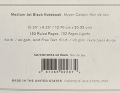 Shinola Detroit Medium Jet Black Hard Ruled Journal 192 Pages 5.25″ x 8.25″ Logo