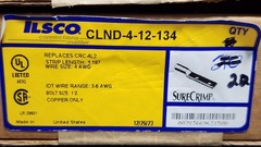 Ilsco CLND-4-12-134 2-Hole 1/2″ x 1-3/4″ Compression Lugs, 3-6 AWG (Qty 20)