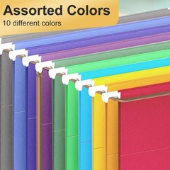 Letter Size, Red, Orange, Yellow, Light Blue, Green, Dark Purple, Gray