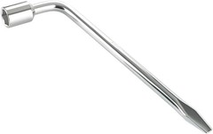 19mm Car Spare Tire Lug Wrench, L-Type Heavy Duty Steel Tire Replacement Tool wi