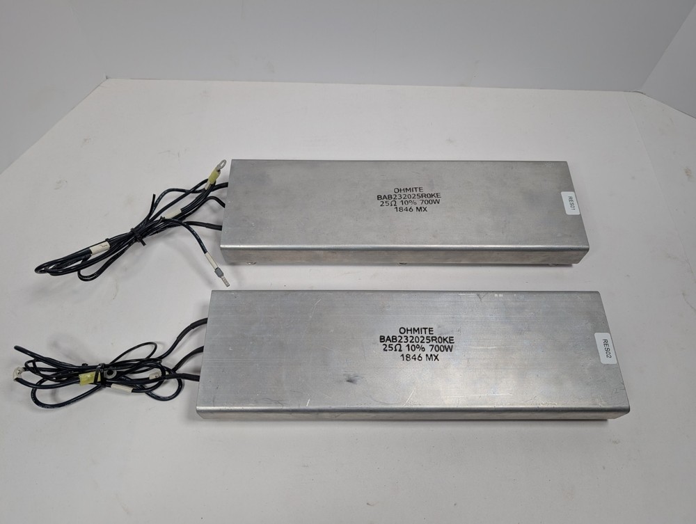 2X Ohmite BAB232025R0KE 700W 25 Ohms 10% Resistors USED
