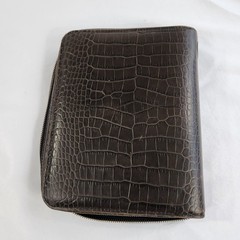 Full Grain Leather Classic Franklin Covey Planner Binder Organizer Croc Reptile