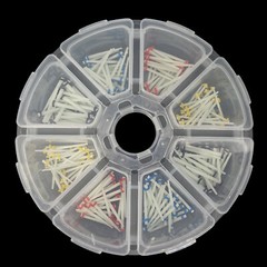 200 Pcs Dental Fiber Post Glass Quartz Teeth Restorative 1.2 1.4 1.6 1.8mm Posts