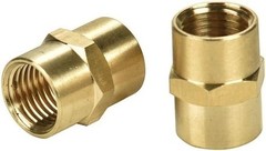 2 Pack 1/4″ X 1/4″ NPT Coupler, Brass Female Pipe Fitting (1/4″ X 1/4″ NPT Femal
