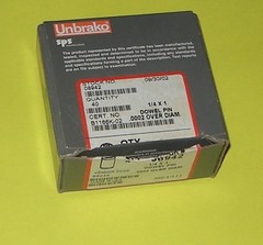 1/4″ x 1″ Dowel Pin steel set of 6 UNBRAKO