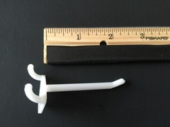 (1,000 PACK) 2 Inch White Plastic Peg Hooks Fits 1/8″ to 1/4″ Pegboard. USA Made