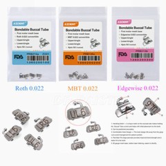 AZDENT Dental Orthodontic Non-Convertible 2nd Molar Buccal Tube MBT/Roth 022/018