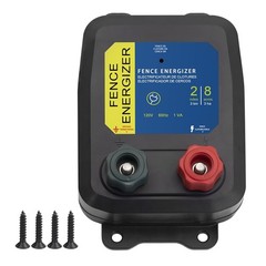Electric Fence Charger 0.10 Joule 2 Mile Range 8 Acre Plug In Electric Fence