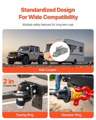NEW VEVOR Pintle Hook,20000 lbs Towing Capacity,Trailer Hitches Receiver Hook Co