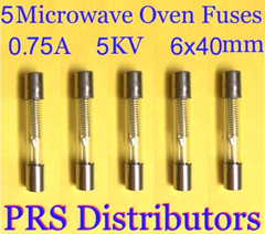 MICROWAVE OVEN High Voltage FUSES 0.75A 5KV 6X40mm 5 pieces USA SELLER