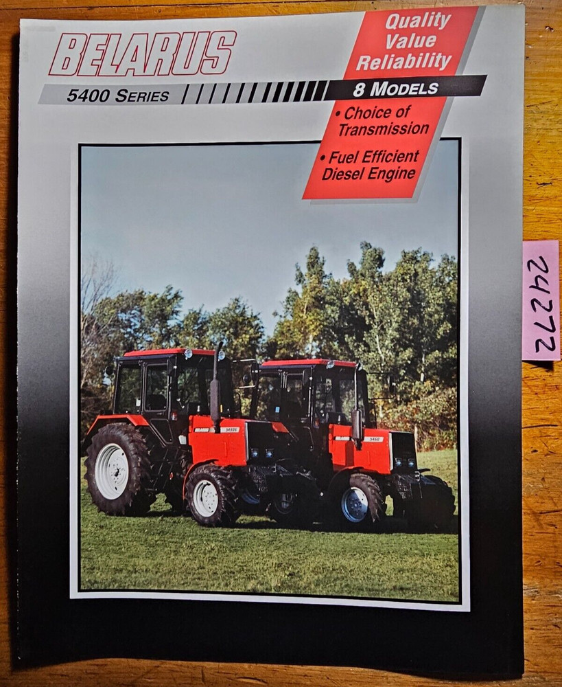 Belarus 5400 5460 5460S 5470 5470S 5480 5480S 5490 5490S Tractor Brochure