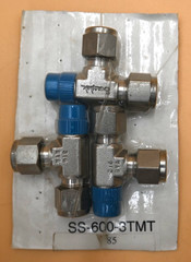 SWAGELOK SS-600-3TMT TUBE FITTING MALE RUN TEE – LOT OF 3PCS