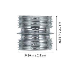 Double Head Wire Rack Shelving Connector Nut 4 PCS 0.87 Inch Threaded Hardware